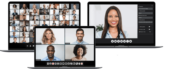 MiroTalk video meetings on desktop and laptop