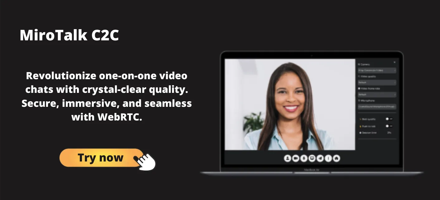 MiroTalk C2C one-to-one video call