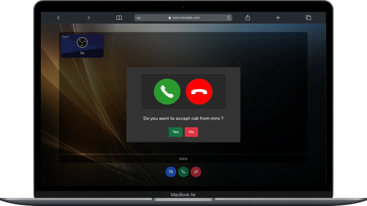 Start a Call-Me video call