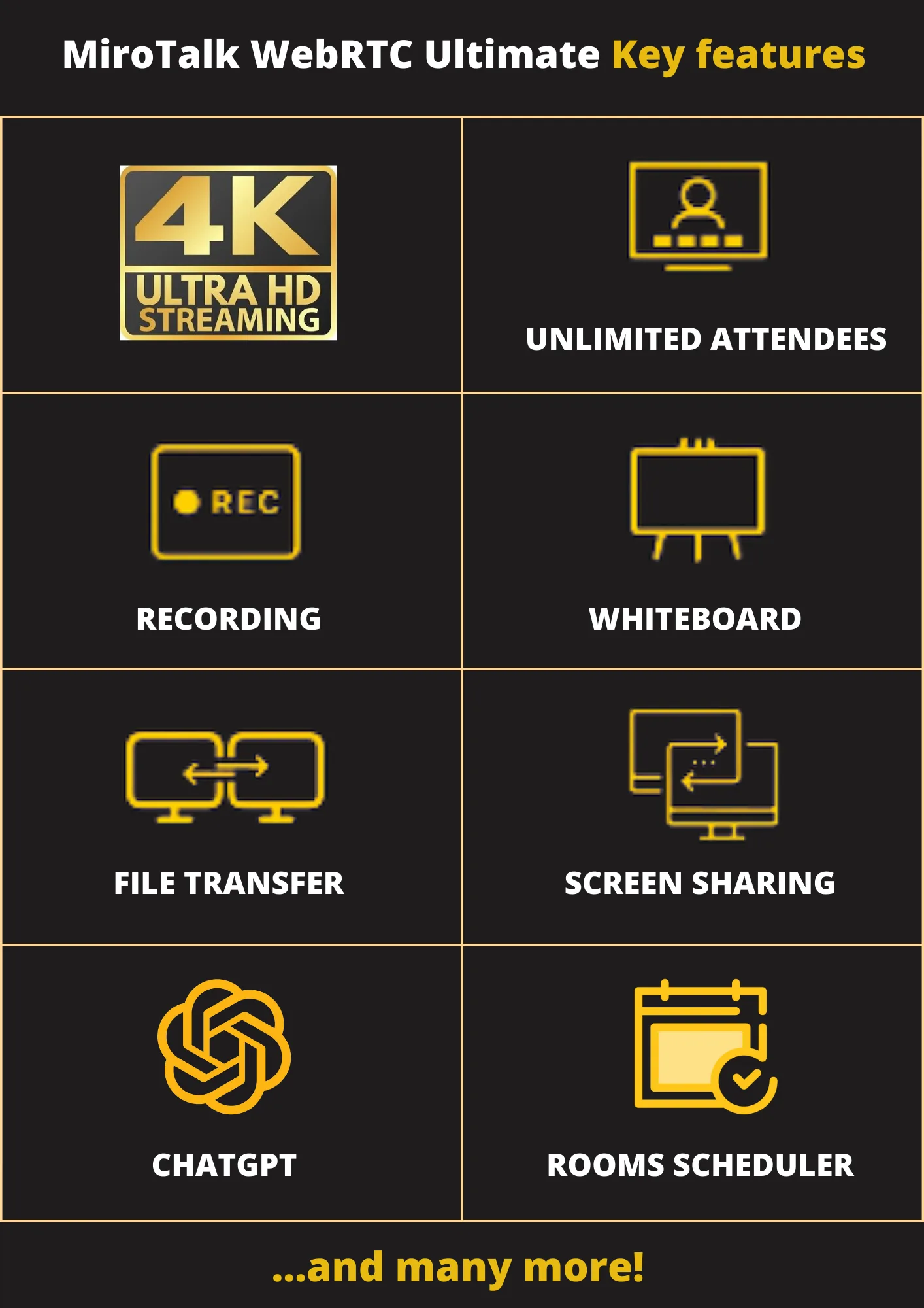 MiroTalk Ultimate feature overview